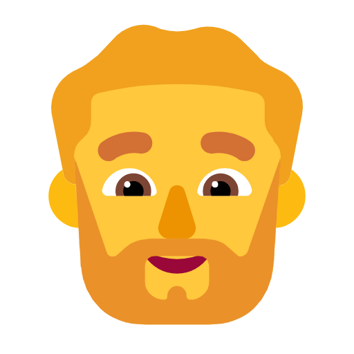 man: beard as rendered by Microsoft