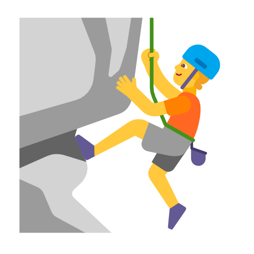 person climbing as rendered by Microsoft