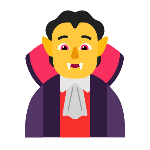 Vampire as drawn by Microsoft in Windows 11 24h2 August 2025 Update
