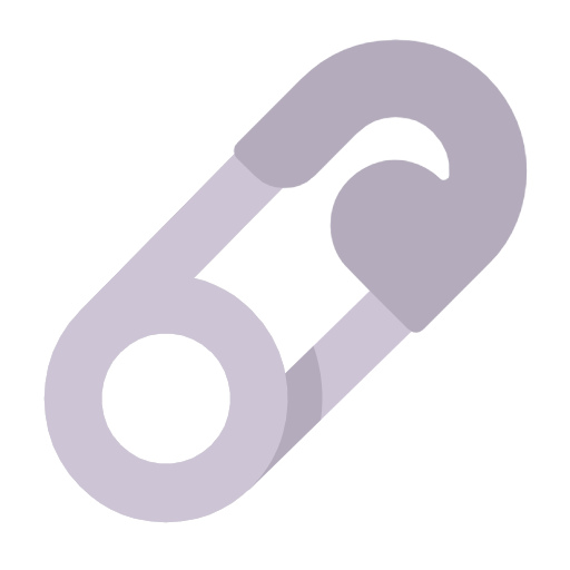 safety pin as rendered by Microsoft