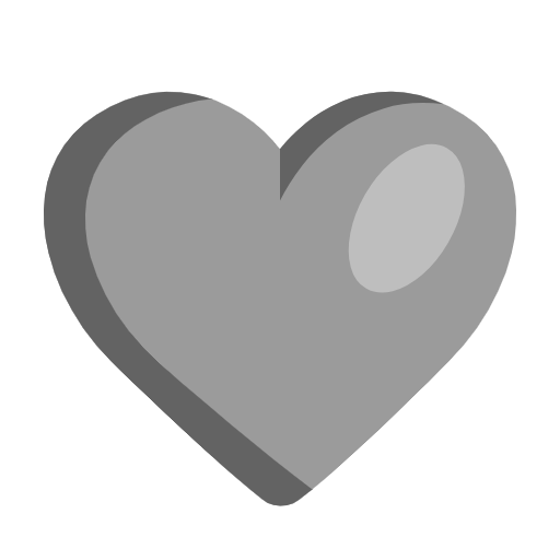 Grey Heart as drawn by Microsoft in Windows 11 24h2 August 2025 Update