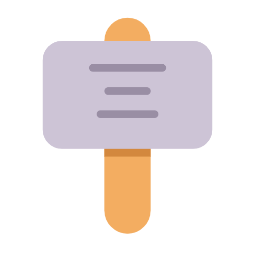 placard as rendered by Microsoft