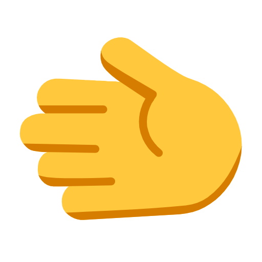 Nach Links Weisende Hand as drawn by Microsoft in Windows 11 24h2 August 2025 Update