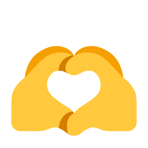 mains qui forment un cœur as rendered by Microsoft