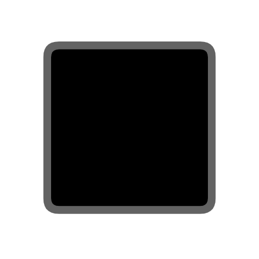 black medium square as rendered by Microsoft
