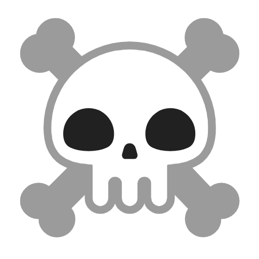 Skull and Crossbones as drawn by Microsoft in Windows 11 24h2 August 2025 Update