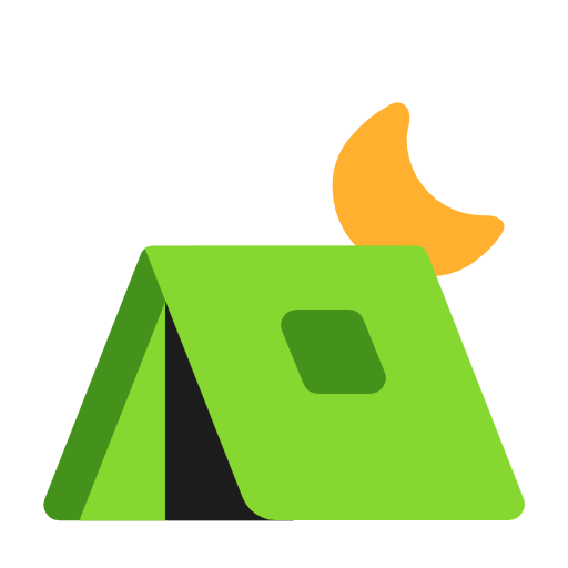 Tent as drawn by Microsoft in Windows 11 24h2 August 2025 Update