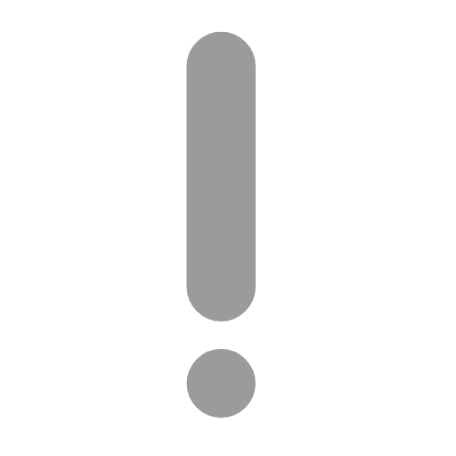 white exclamation mark as rendered by Microsoft
