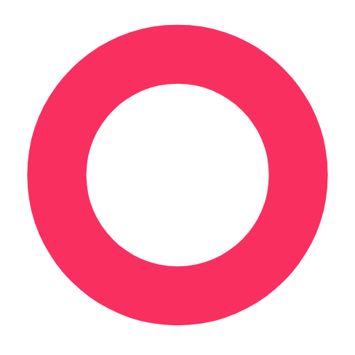 hollow red circle as rendered by Microsoft