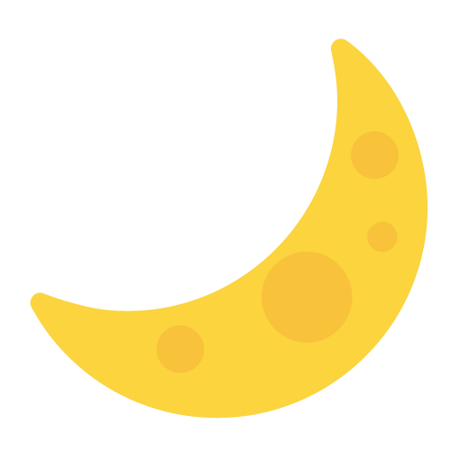 Crescent Moon as drawn by Microsoft in Windows 11 November 2021 Update