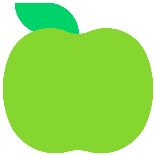 Green Apple as drawn by Microsoft in Windows 11 November 2021 Update