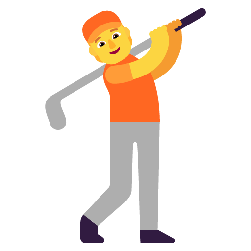 Person Golfing as drawn by Microsoft in Windows 11 November 2021 Update