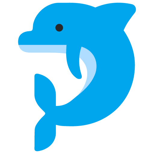 Dolphin as drawn by Microsoft in Windows 11 November 2021 Update