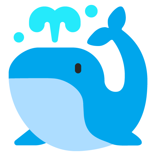 Spouting Whale as drawn by Microsoft in Windows 11 November 2021 Update