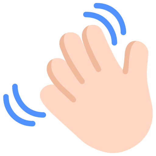 Waving Hand: Light Skin Tone as drawn by Microsoft in Windows 11 November 2021 Update