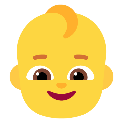 Baby as drawn by Microsoft in Windows 11 November 2021 Update