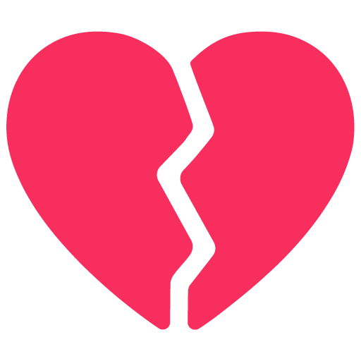 Broken Heart as drawn by Microsoft in Windows 11 November 2021 Update