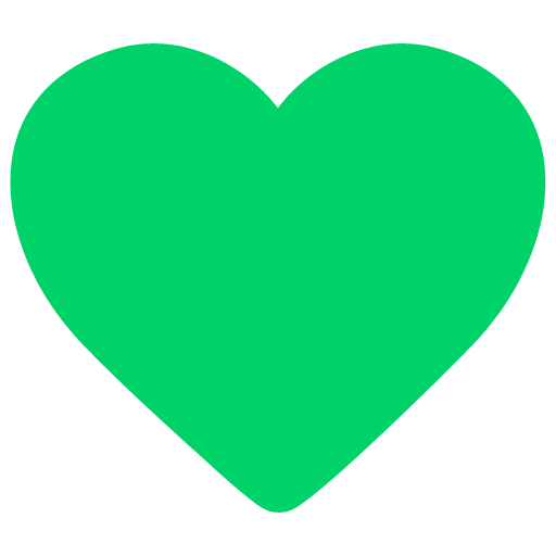 Green Heart as drawn by Microsoft in Windows 11 November 2021 Update