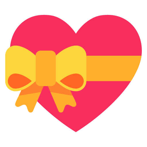 Heart with Ribbon as drawn by Microsoft in Windows 11 November 2021 Update