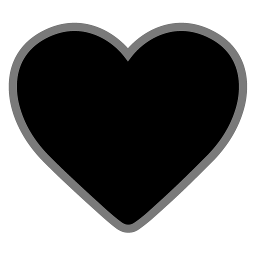Corazón Negro as drawn by Microsoft in Windows 11 November 2021 Update