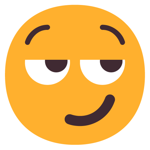 Smirking Face as drawn by Microsoft in Windows 11 November 2021 Update