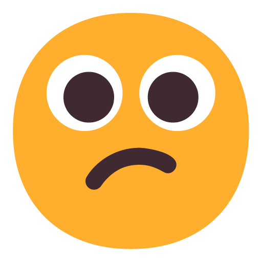 Confused Face as drawn by Microsoft in Windows 11 November 2021 Update