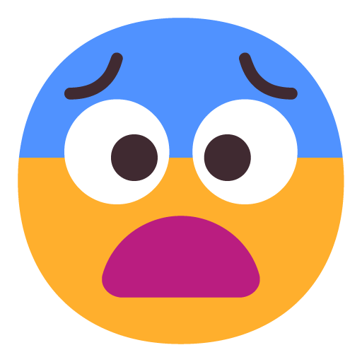 Fearful Face as drawn by Microsoft in Windows 11 November 2021 Update