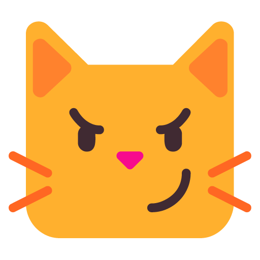 にやりとする猫 as drawn by Microsoft in Windows 11 November 2021 Update