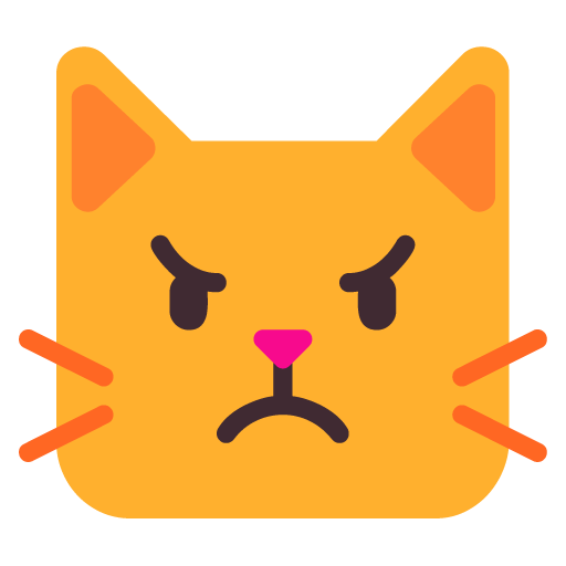 Pouting Cat as drawn by Microsoft in Windows 11 November 2021 Update