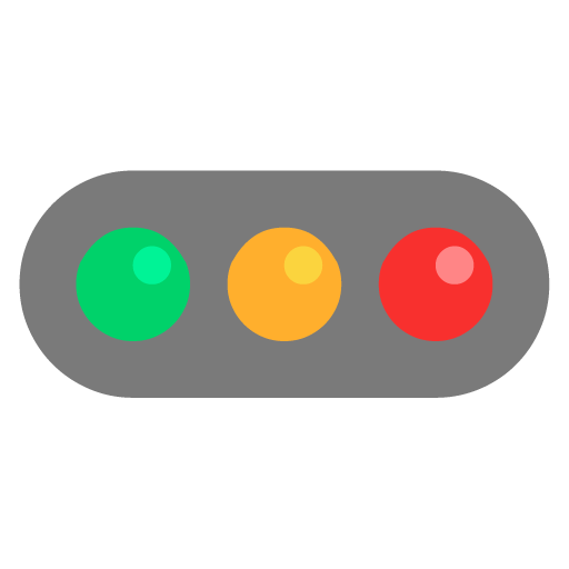 Horizontal Traffic Light as drawn by Microsoft in Windows 11 November 2021 Update