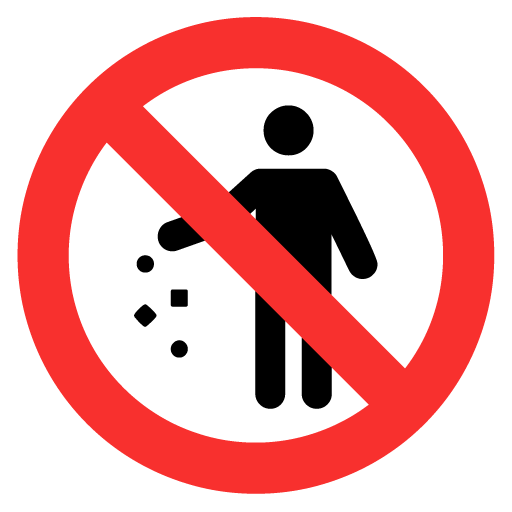 No Littering as drawn by Microsoft in Windows 11 November 2021 Update