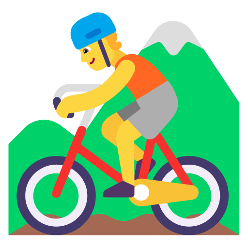 Person Mountain Biking as drawn by Microsoft in Windows 11 November 2021 Update