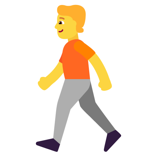 Person Walking as drawn by Microsoft in Windows 11 November 2021 Update