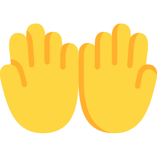 Palms up Together as drawn by Microsoft in Windows 11 November 2021 Update