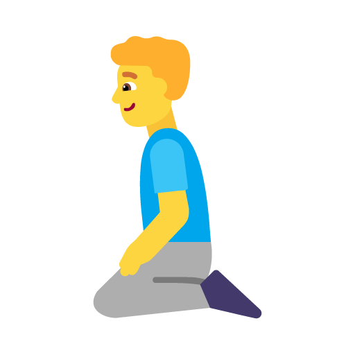 Man Kneeling as drawn by Microsoft in Windows 11 November 2021 Update