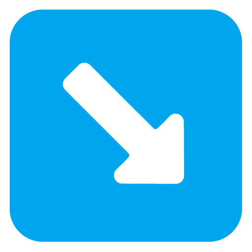 Down-Right Arrow as drawn by Microsoft in Windows 11 November 2021 Update