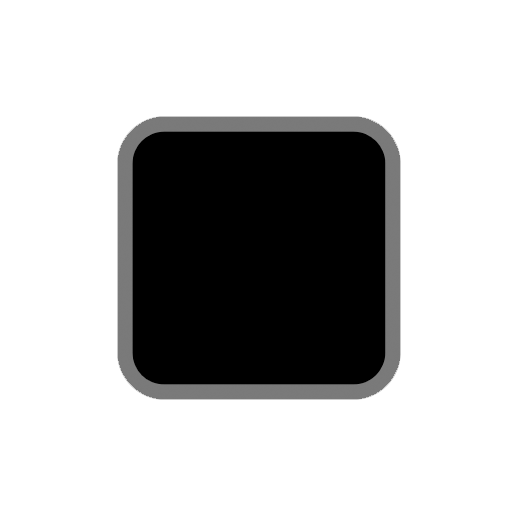 Black Medium-Small Square as drawn by Microsoft in Windows 11 November 2021 Update