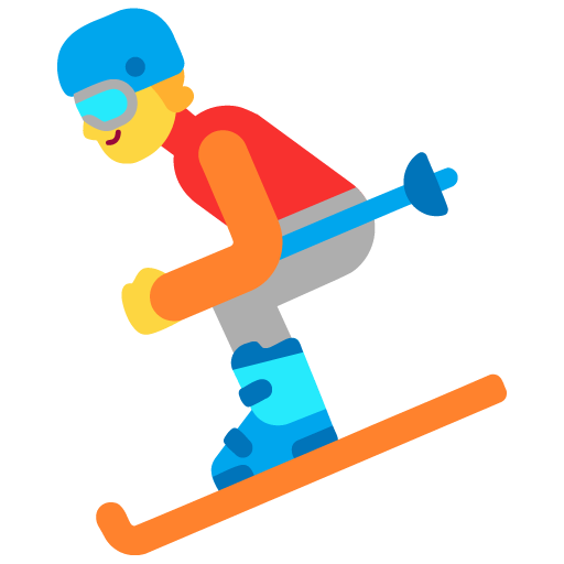 Skier as drawn by Microsoft in Windows 11 November 2021 Update