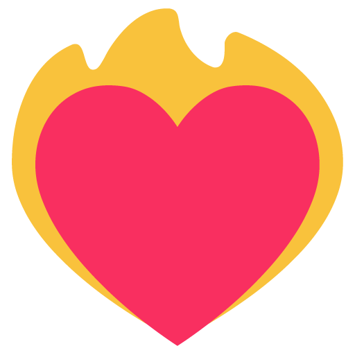 Heart on Fire as drawn by Microsoft in Windows 11 November 2021 Update