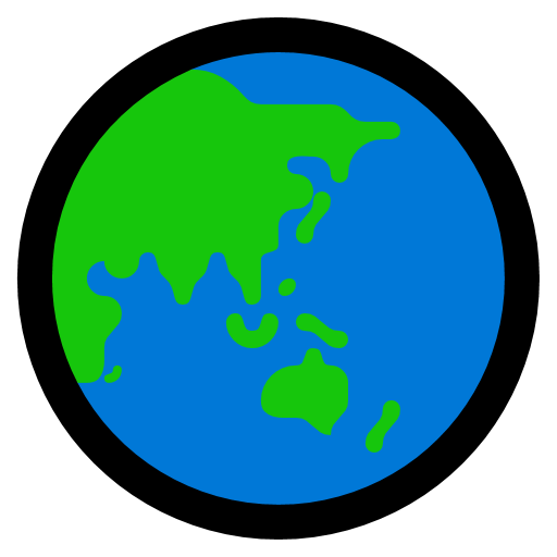 Globe Showing Asia-Australia, the design in this release