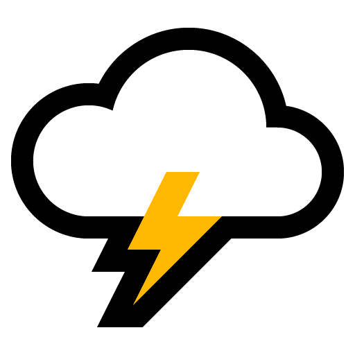 Cloud with Lightning as drawn by Microsoft in Windows 11