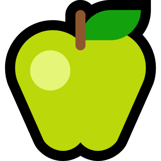 Green Apple as drawn by Microsoft in Windows 11