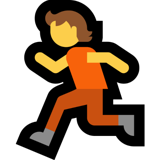 Person Running as drawn by Microsoft in Windows 11
