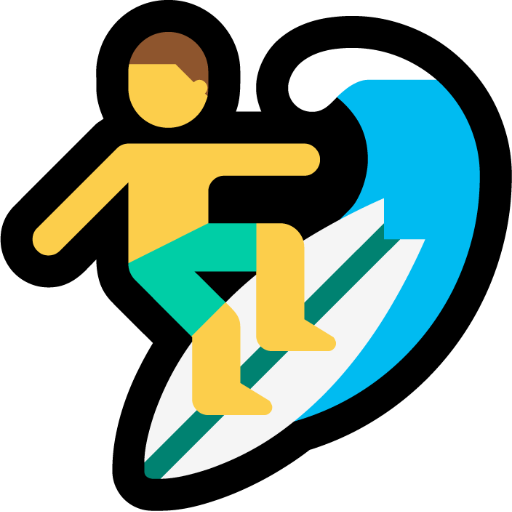 Man Surfing as drawn by Microsoft in Windows 11