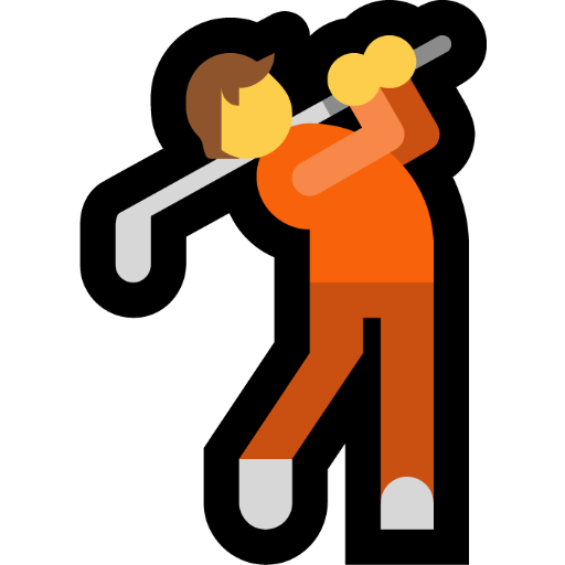 Person Golfing as drawn by Microsoft in Windows 11