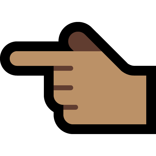Backhand Index Pointing Left: Medium Skin Tone, the design in this release