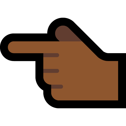 Backhand Index Pointing Left: Medium-Dark Skin Tone, the design in this release