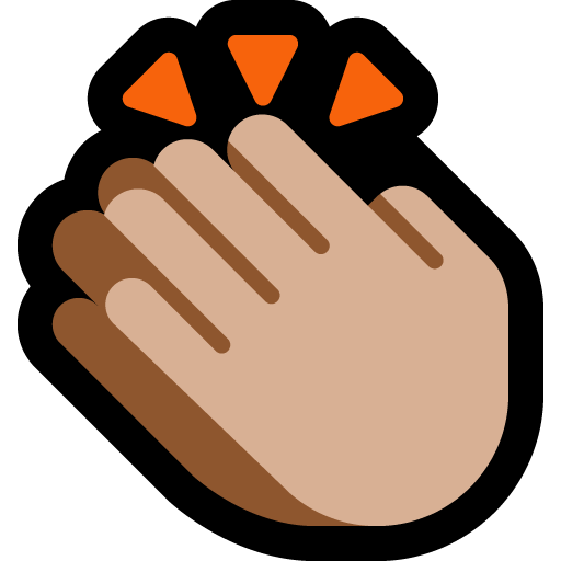 Clapping Hands: Medium-Light Skin Tone, the design in this release