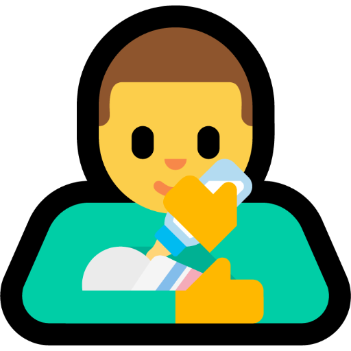 man feeding baby — Microsoft