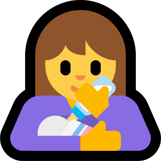 woman feeding baby — Microsoft
